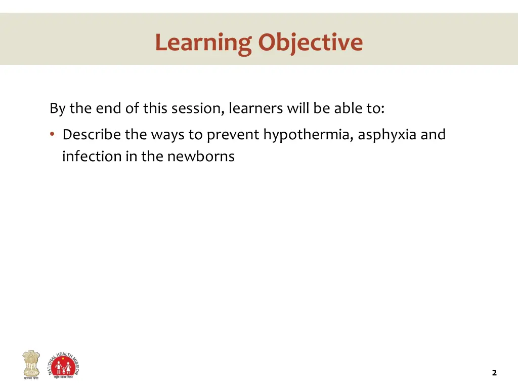 learning objective