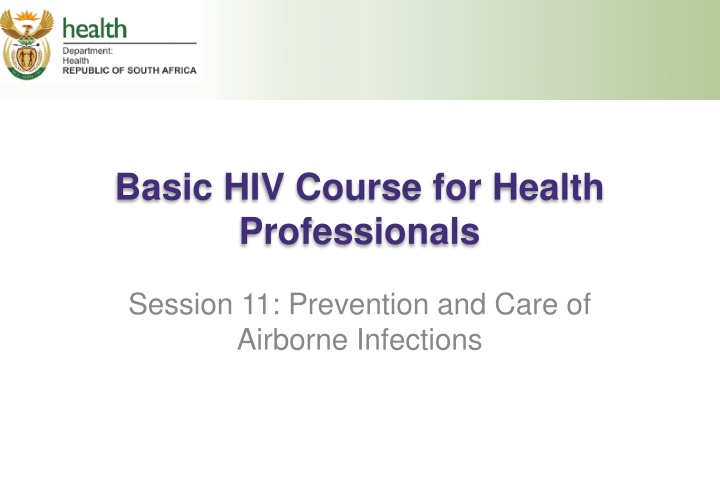 basic hiv course for health professionals