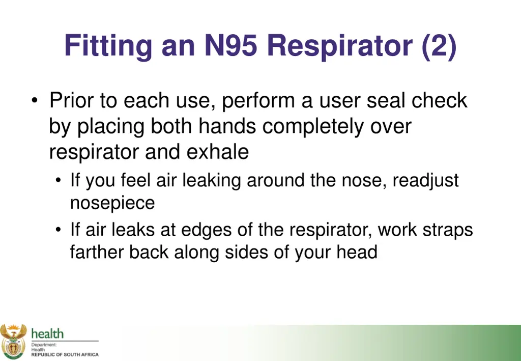 fitting an n95 respirator 2