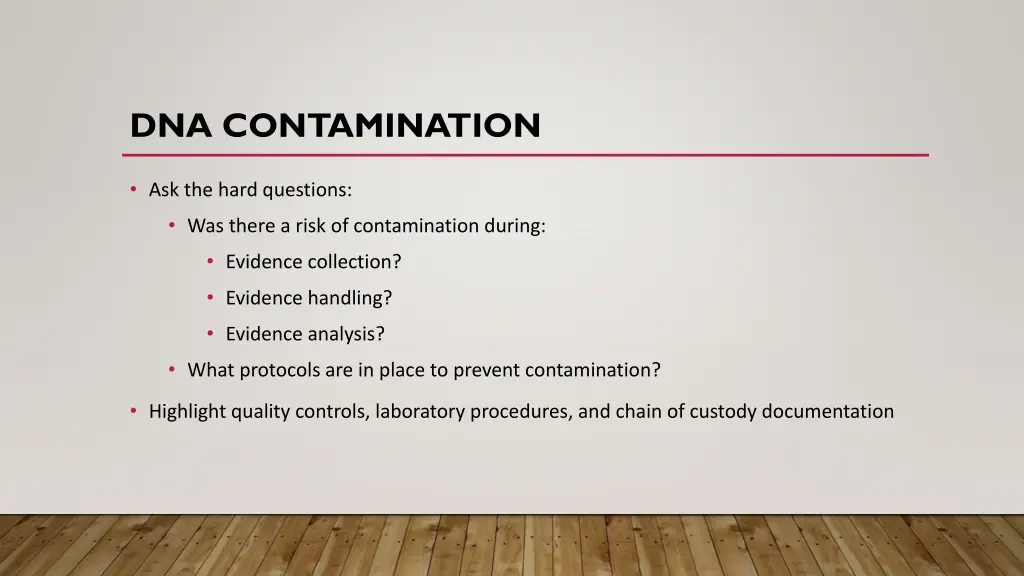 dna contamination