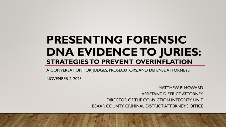 presenting forensic dna evidence to juries