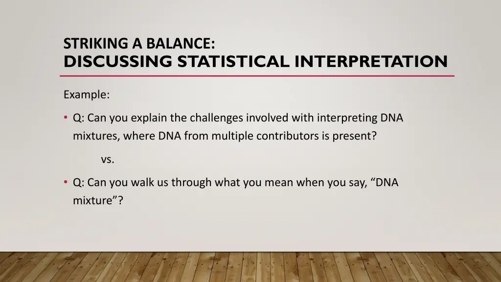 striking a balance discussing statistical 1