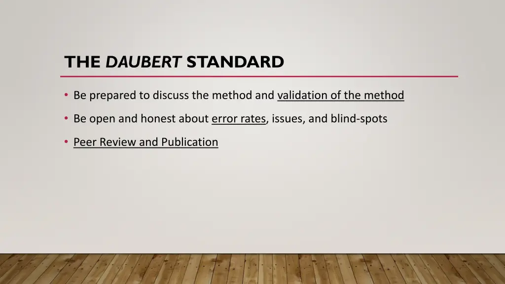 the daubert standard