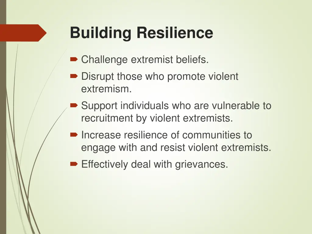 building resilience