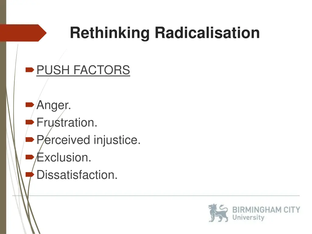 rethinking radicalisation