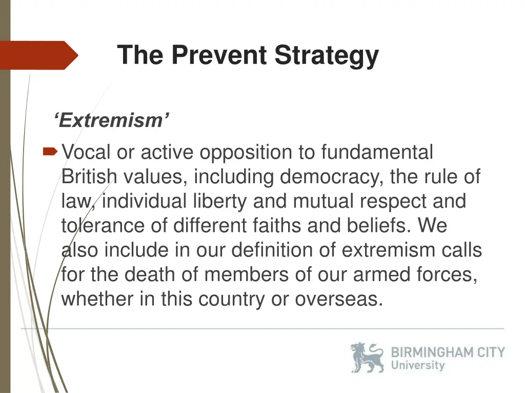 the prevent strategy 1