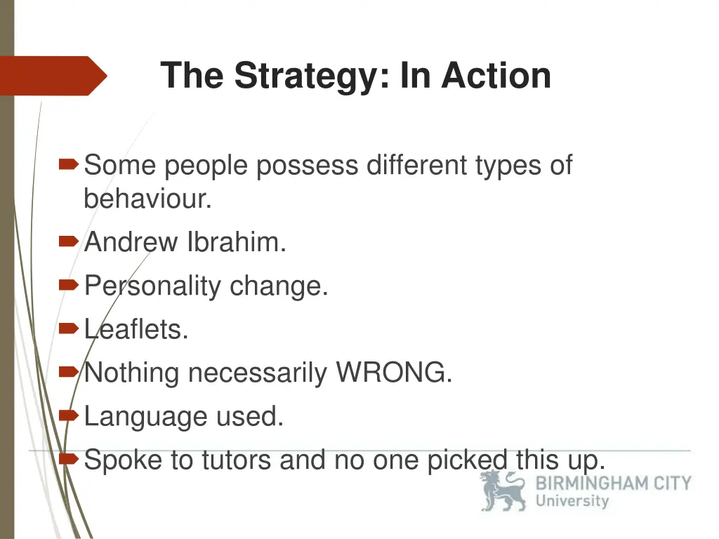 the strategy in action 3