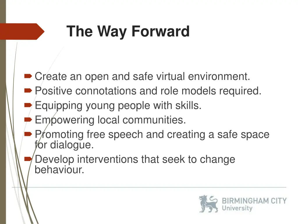 the way forward