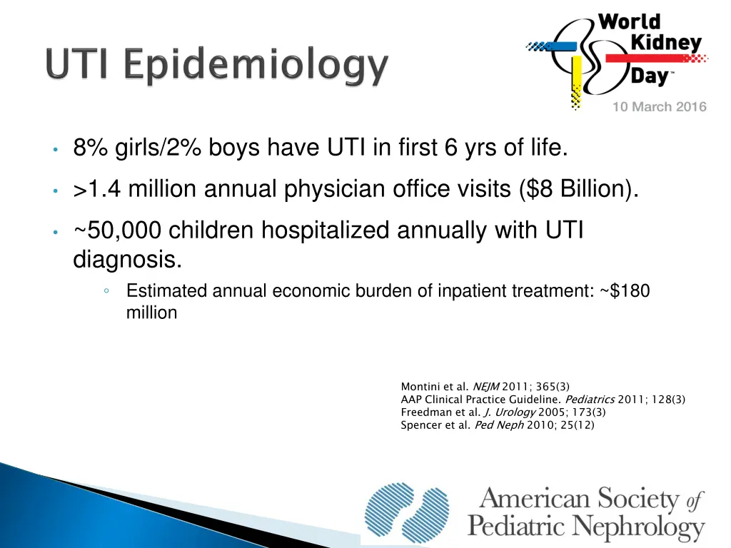 8 girls 2 boys have uti in first 6 yrs of life