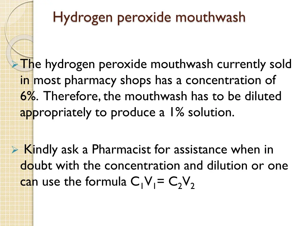 hydrogen peroxide mouthwash 1