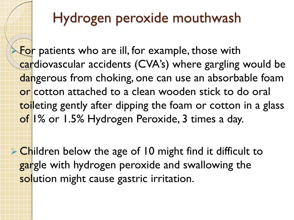 hydrogen peroxide mouthwash 3