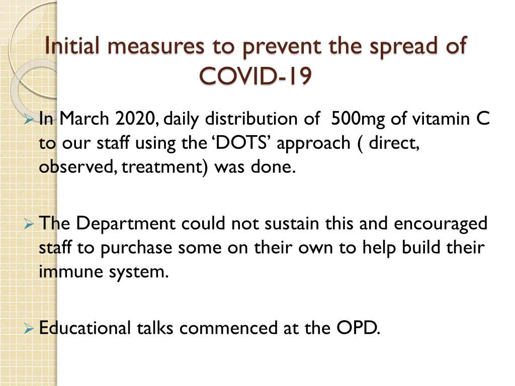 initial measures to prevent the spread of covid 19