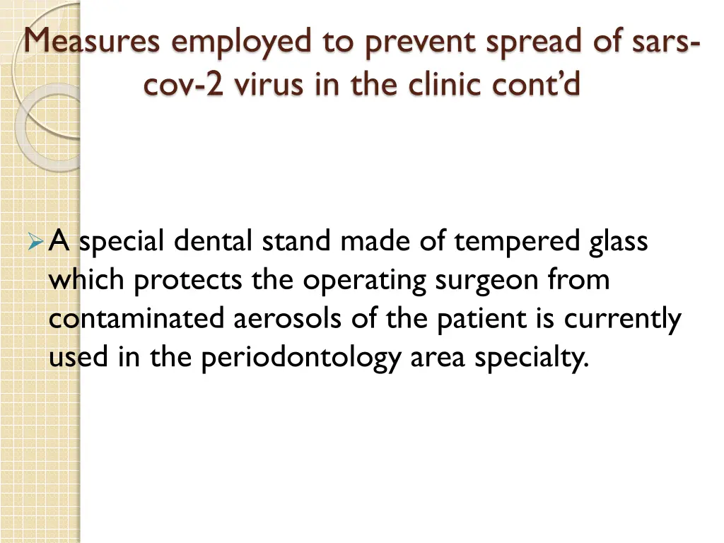 measures employed to prevent spread of sars 2