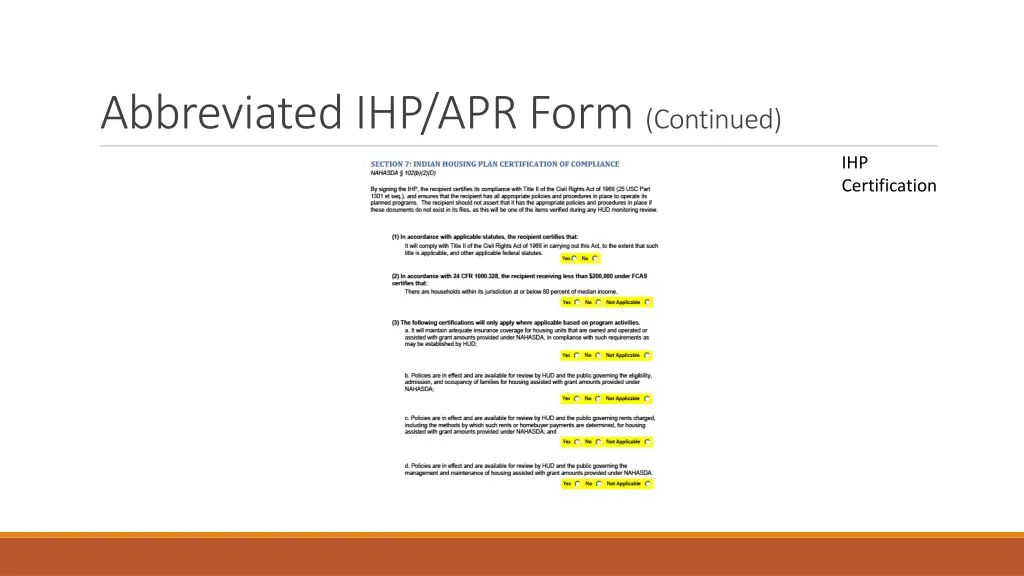 abbreviated ihp apr form continued 5