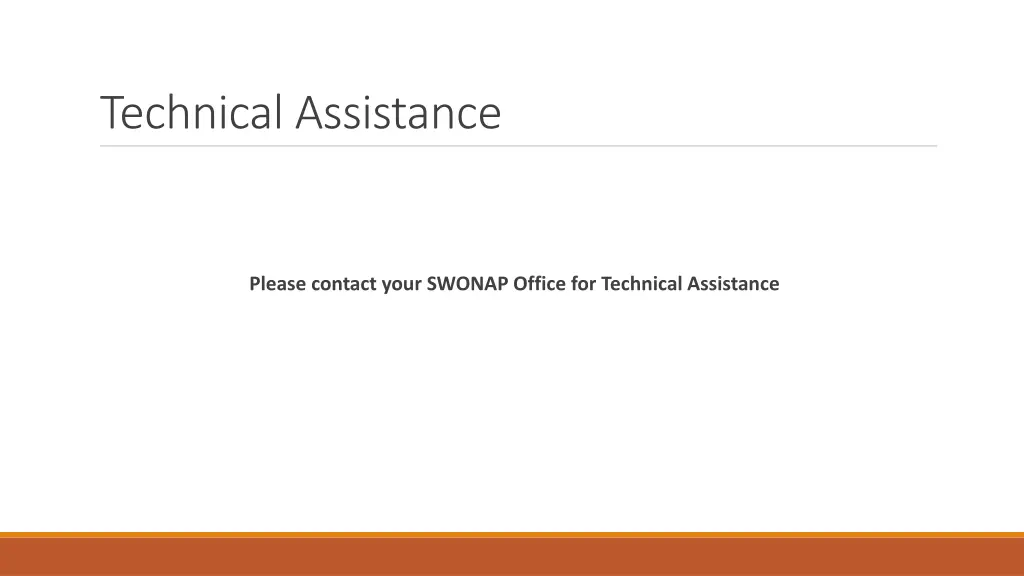 technical assistance