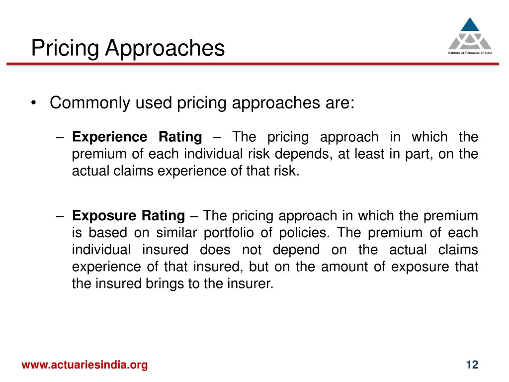 pricing approaches