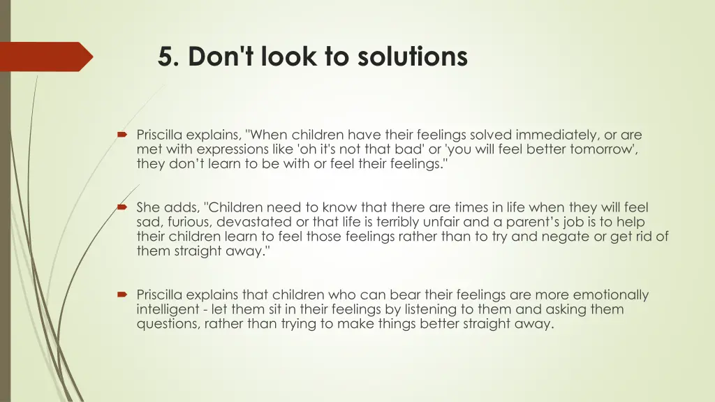 5 don t look to solutions