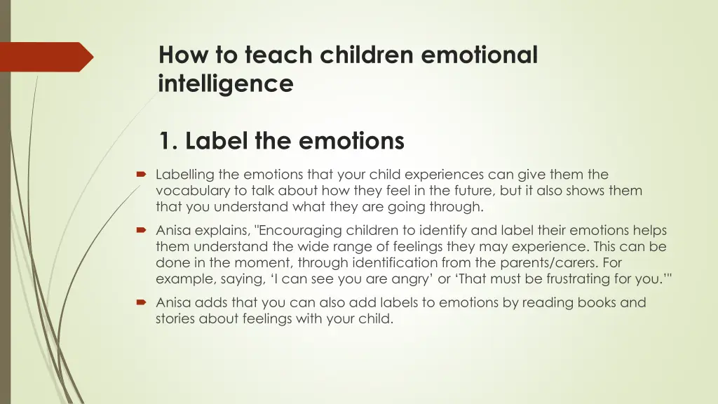 how to teach children emotional intelligence