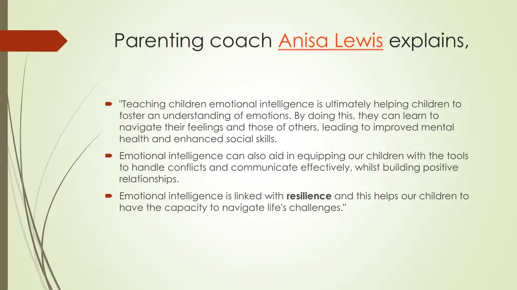 parenting coach anisa lewis explains