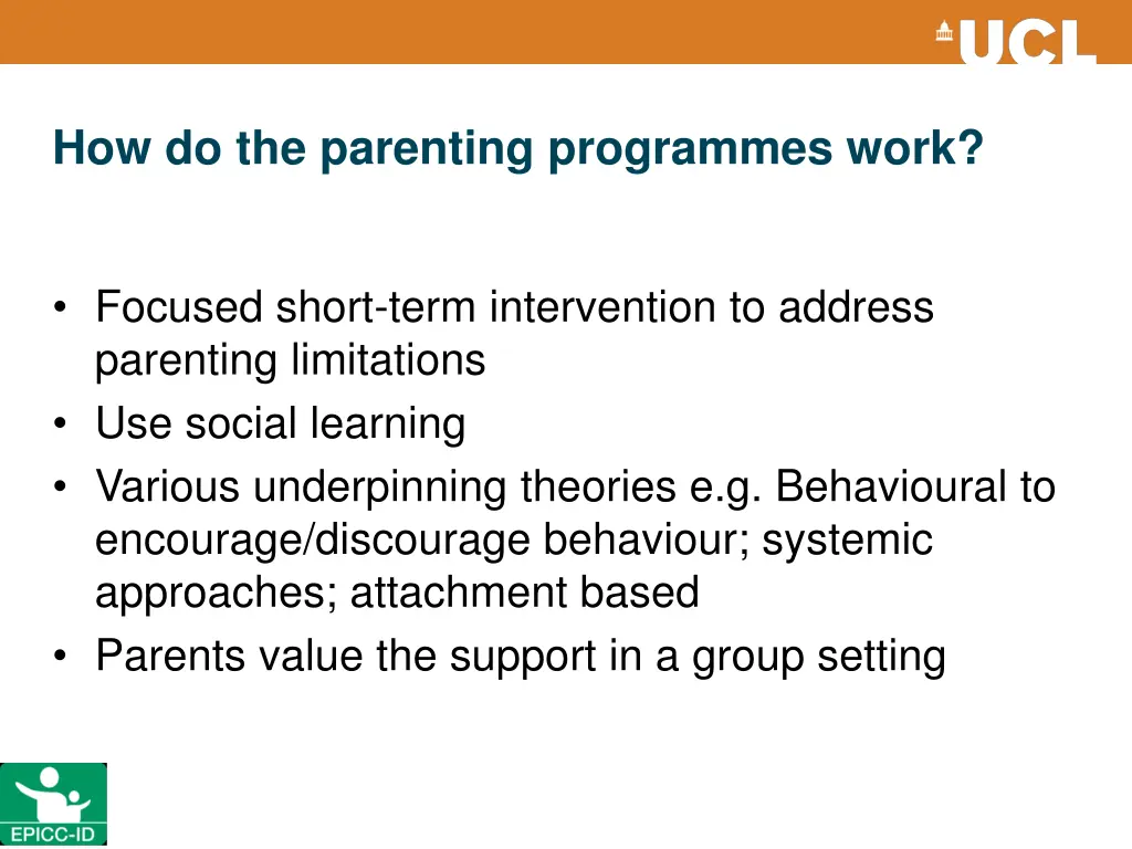 how do the parenting programmes work