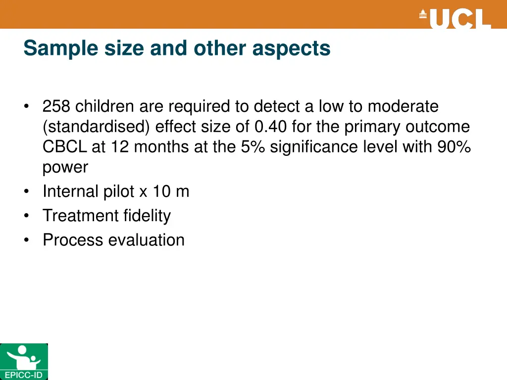 sample size and other aspects