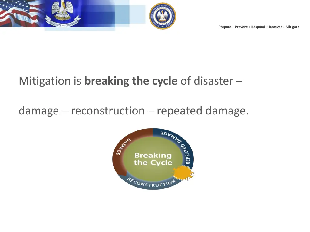 prepare prevent respond recover mitigate 10