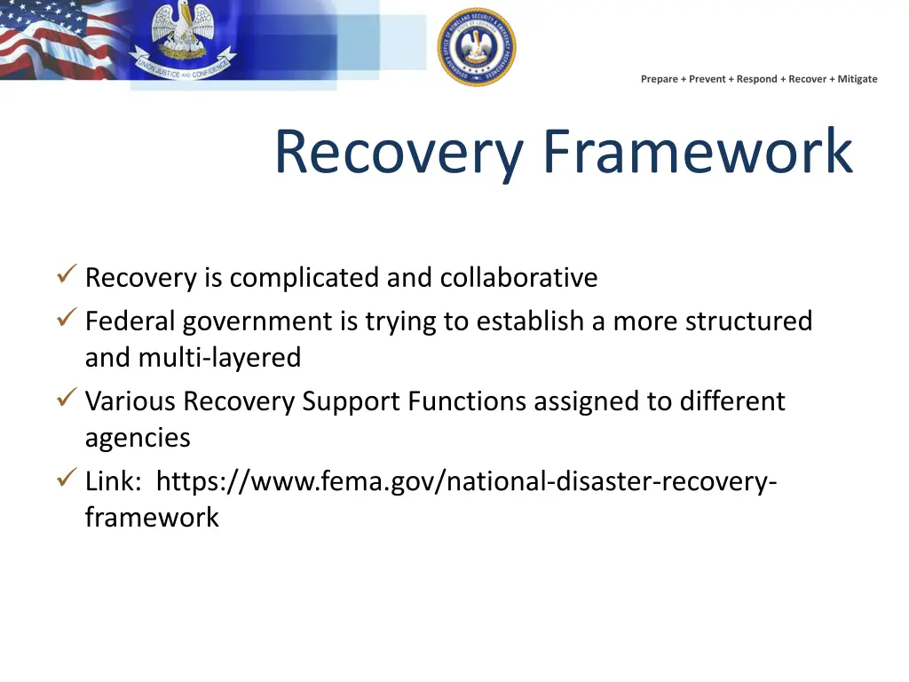 prepare prevent respond recover mitigate 2