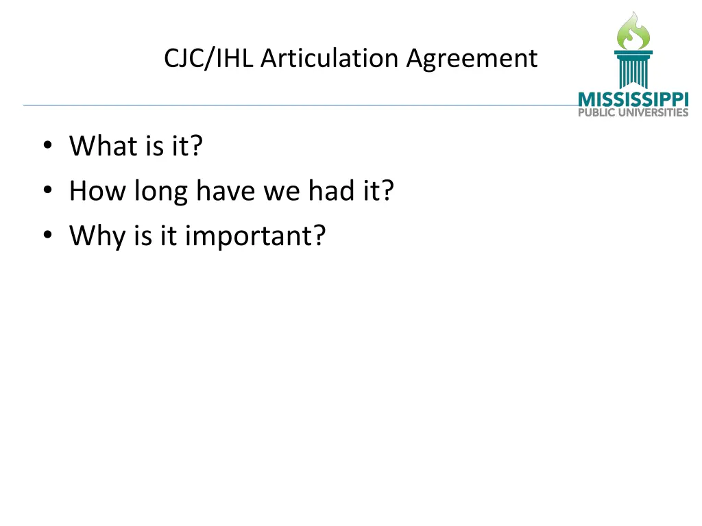 cjc ihl articulation agreement