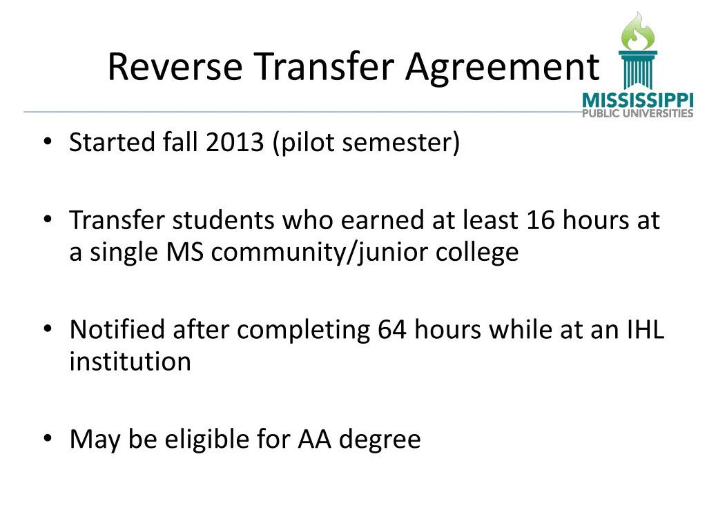 reverse transfer agreement