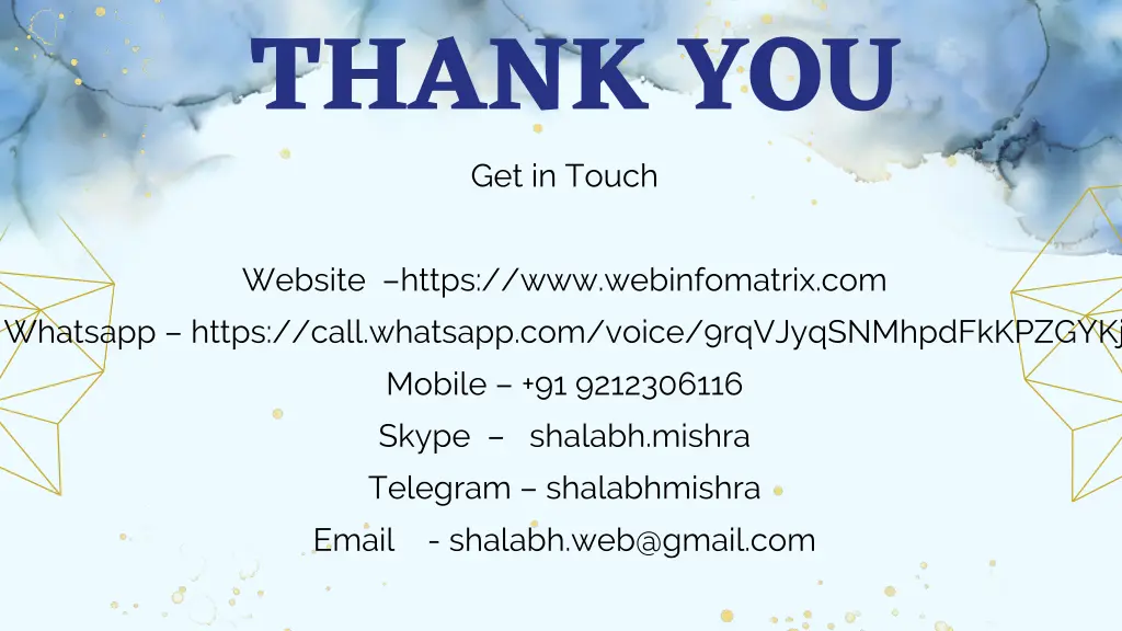 thank you get in touch website https