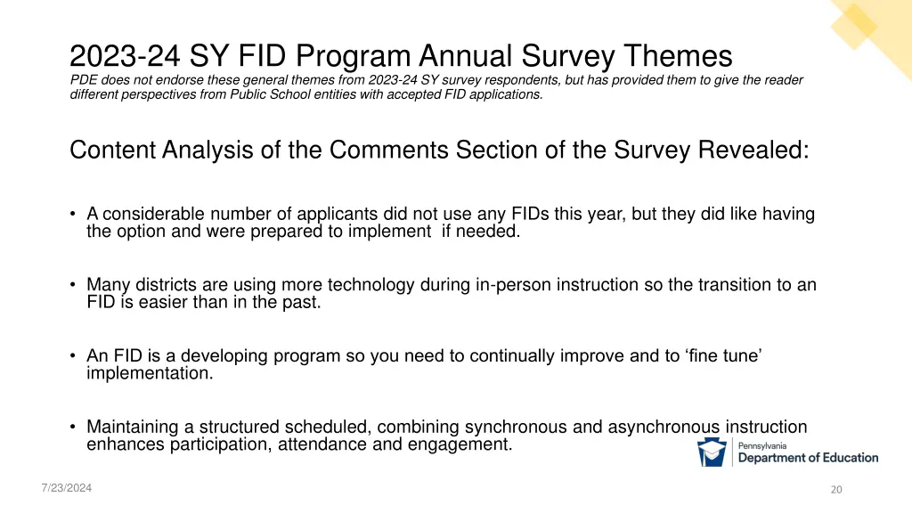 2023 24 sy fid program annual survey themes