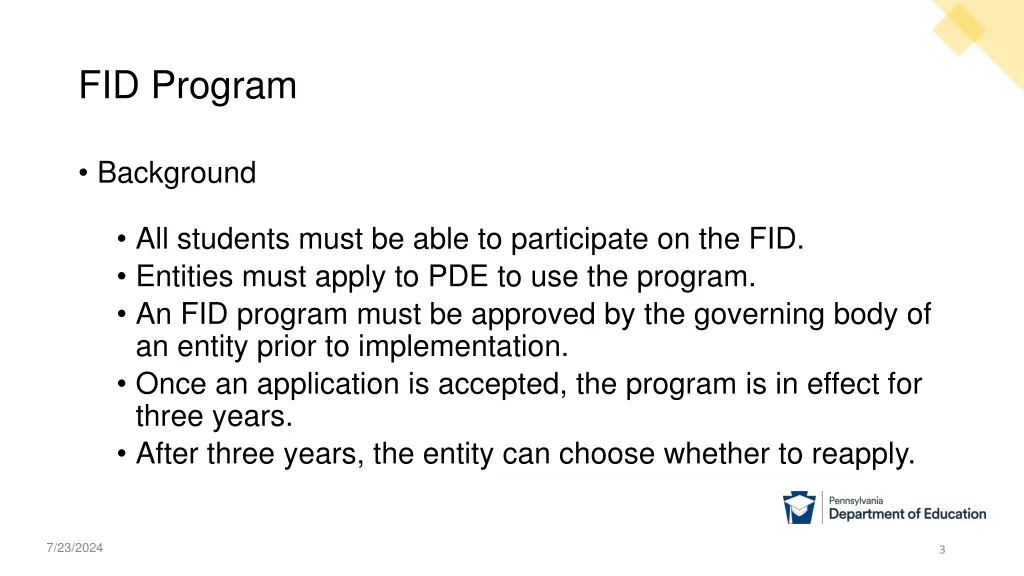 fid program 1