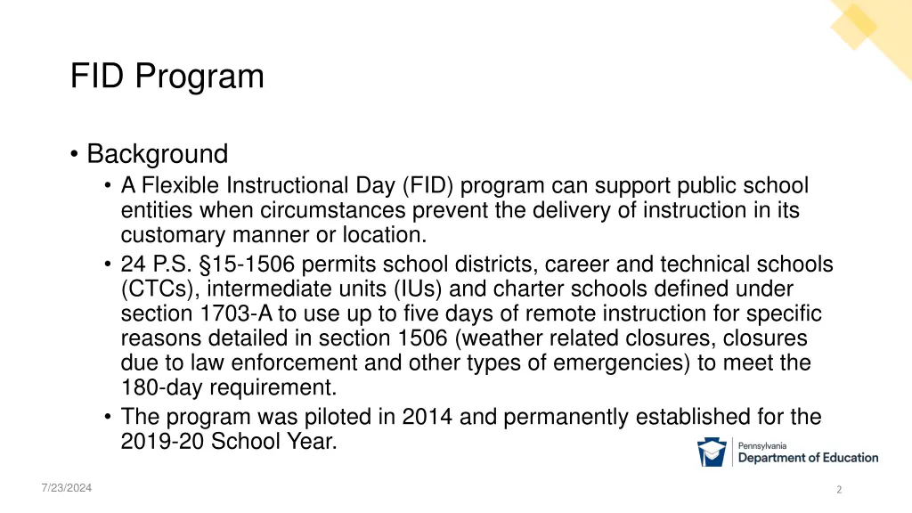 fid program