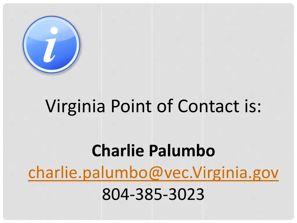 virginia point of contact is