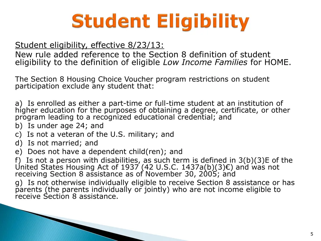 student eligibility effective 8 23 13 new rule