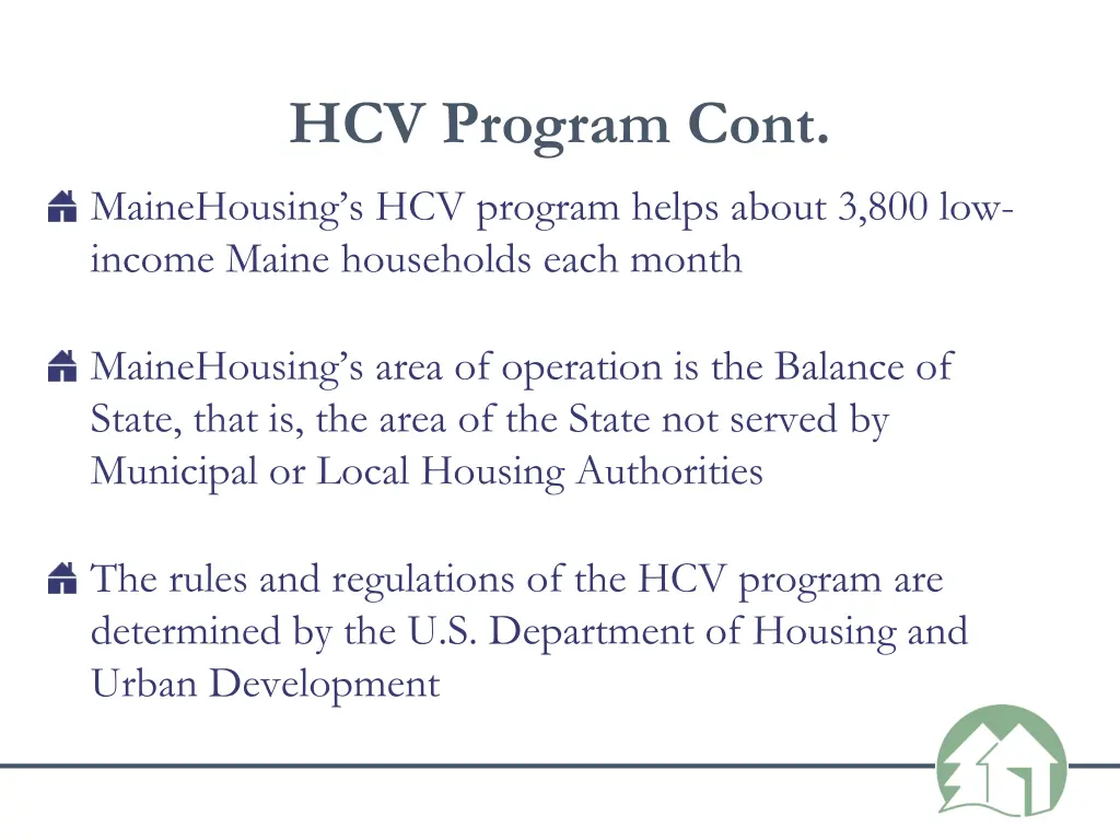 hcv program cont