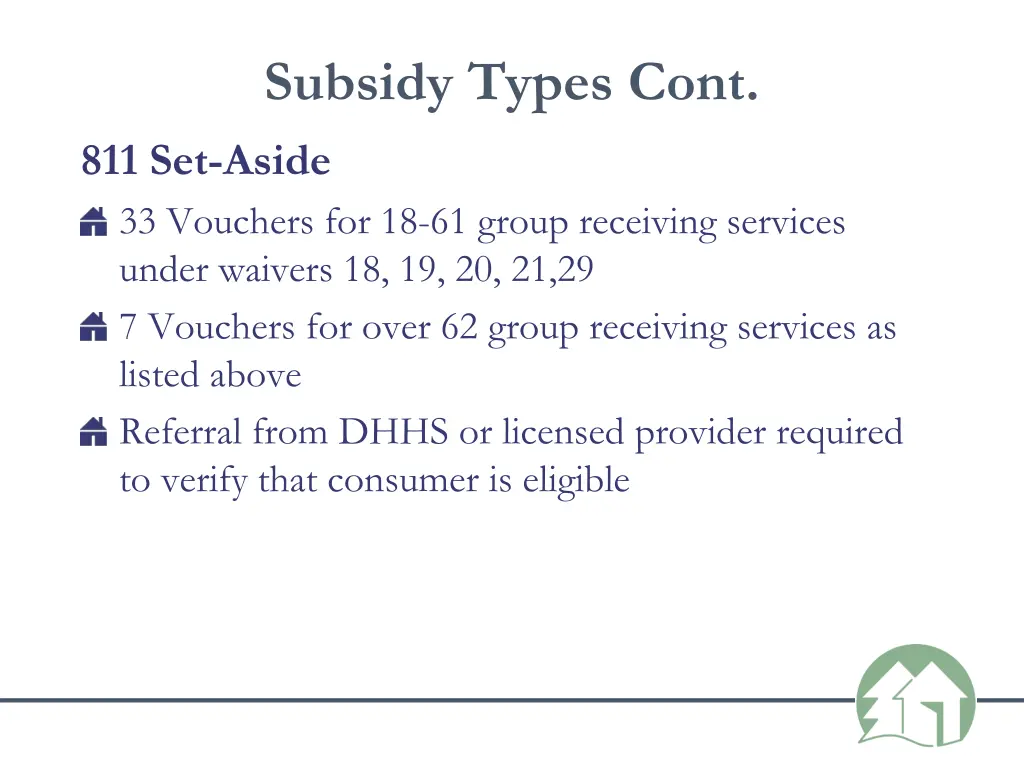 subsidy types cont 811 set aside 33 vouchers