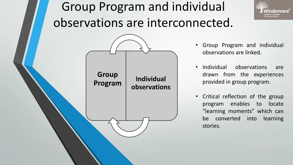 group program and individual observations