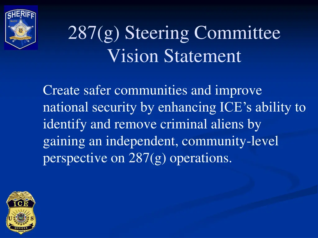 287 g steering committee vision statement