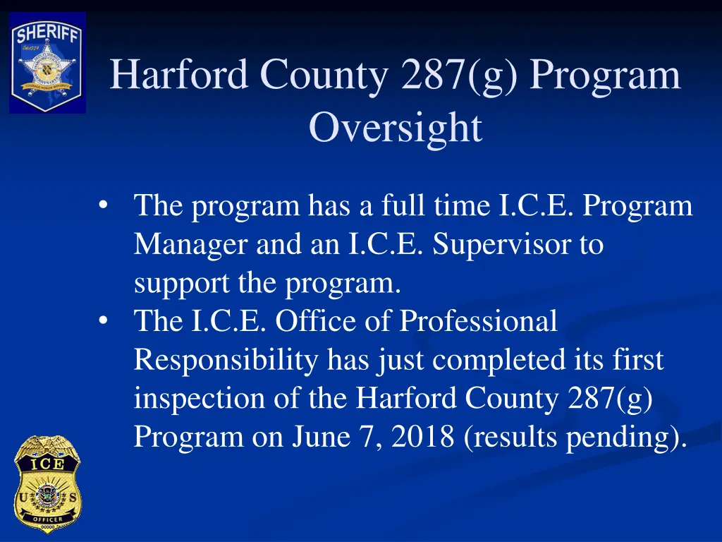 harford county 287 g program oversight