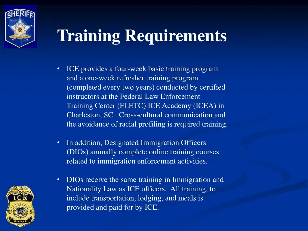 training requirements