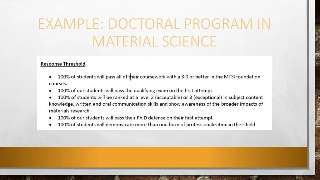 example doctoral program in material science