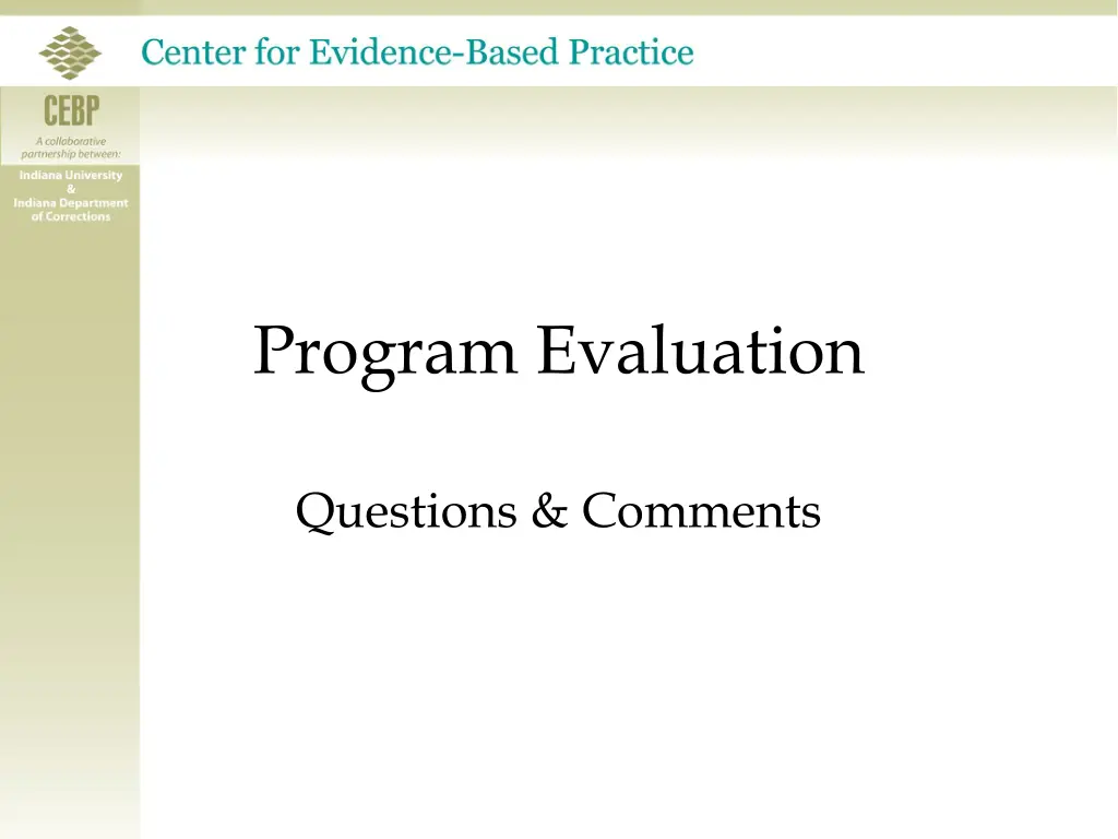 program evaluation 10