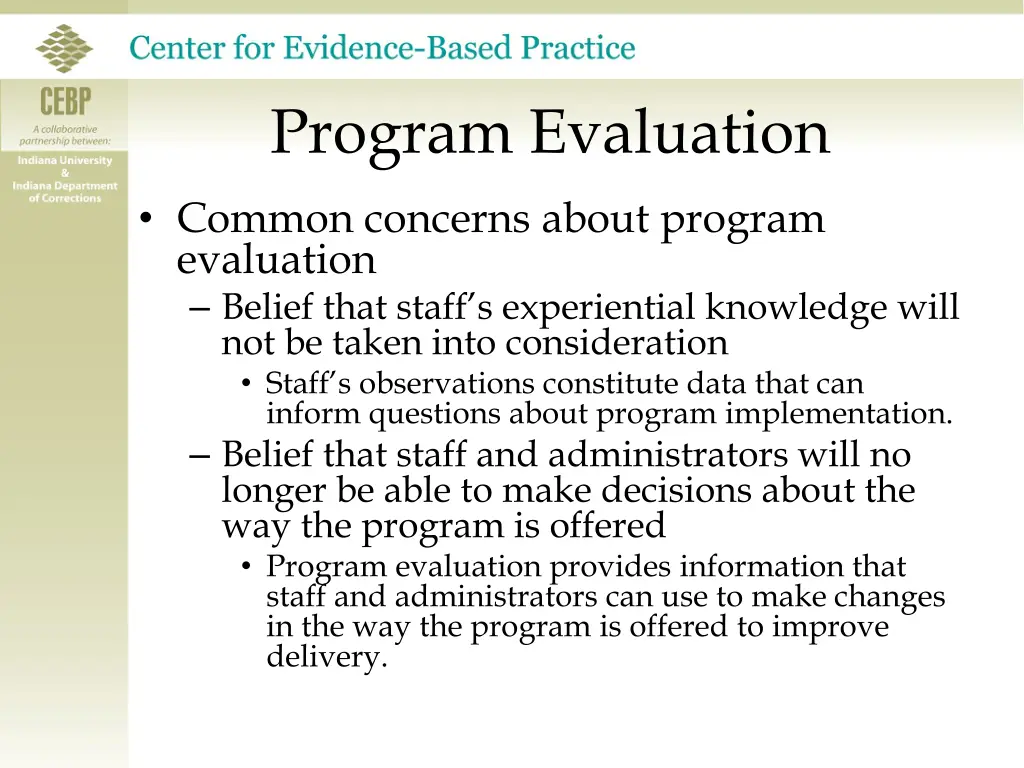 program evaluation 9