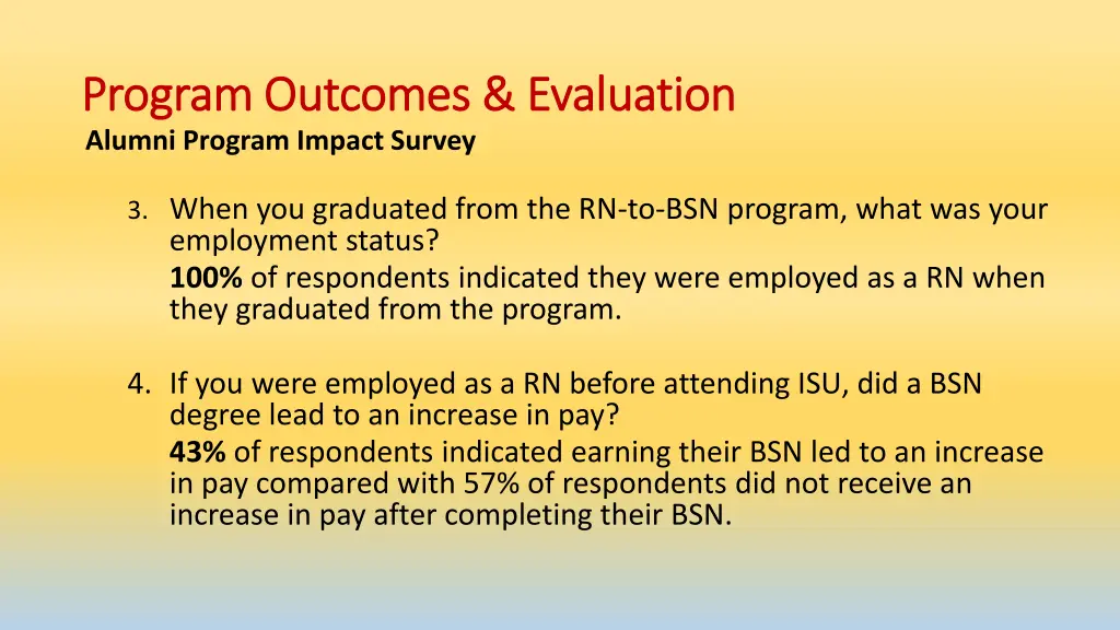 program outcomes evaluation program outcomes 3