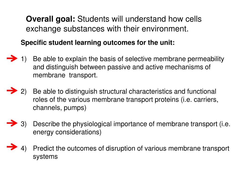 overall goal students will understand how cells