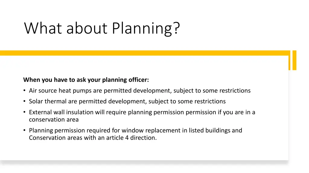 what about planning