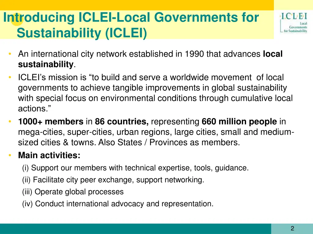 introducing iclei local governments