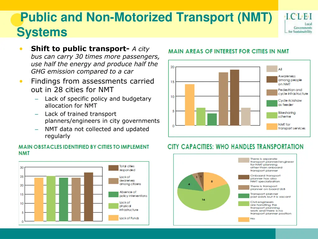 public and non motorized transport nmt systems