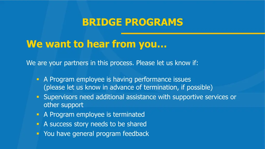 bridge programs